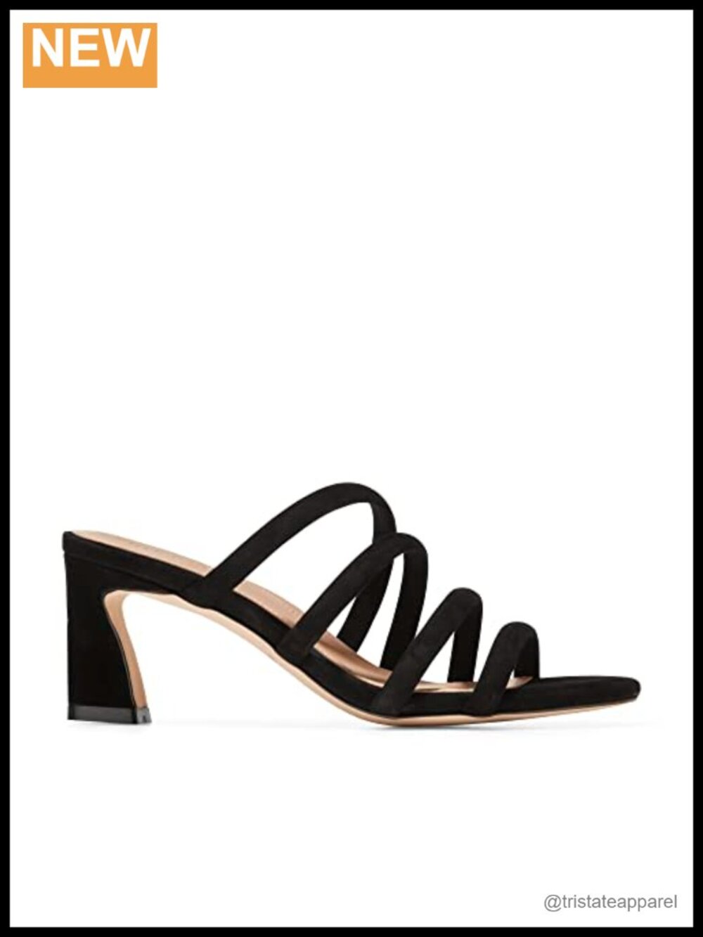 Suede Platform Heeled Sandal Mule